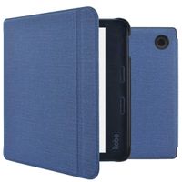 imoshion Canvas Sleepcover Bookcase met stand Kobo Libra 2 / Tolino Vision 6 - Donkerblauw