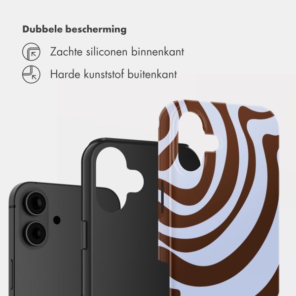 Selencia Vivid Backcover Apple iPhone 16 - Dream Swirl Chocolate