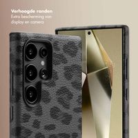 Selencia Sabi Backcover Panterprint met MagSafe Samsung Galaxy S24 Ultra - Midnight Black