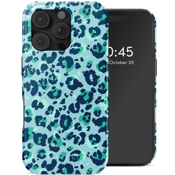 Selencia Vivid Tough Backcover met MagSafe Apple iPhone 16 Pro Max - Wild Spots Light Blue