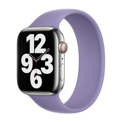 Apple Siliconen solobandje Apple Watch | 44/45/46/49 mm - Maat 8 - English Lavender