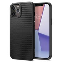 Spigen Liquid Air Backcover iPhone 12 Pro Max - Zwart