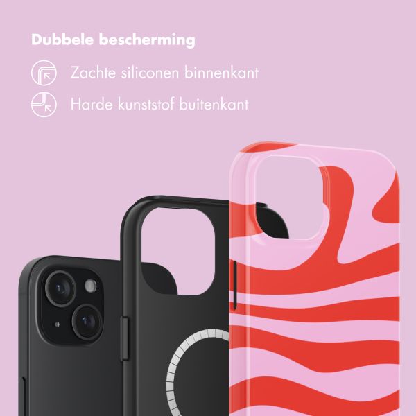 Selencia Vivid Backcover met MagSafe Apple iPhone 15 - Dream Swirl Pink