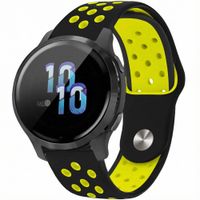 imoshion Siliconen sportbandje  - Universeel 22 mm aansluiting - Black & Neon Yellow