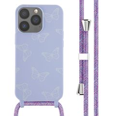 imoshion Siliconen design hoesje met koord Apple iPhone 13 Pro - Butterfly