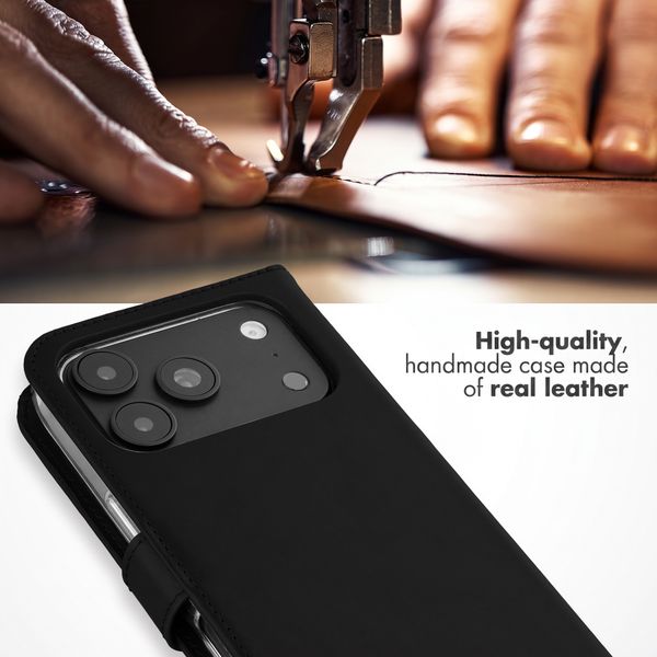 Selencia Genuine Leather Book Case Apple iPhone 18 Pro / 17 Pro - Black