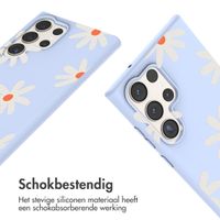 imoshion Siliconen design hoesje met koord Samsung Galaxy S23 Ultra - Lila Flower Distance