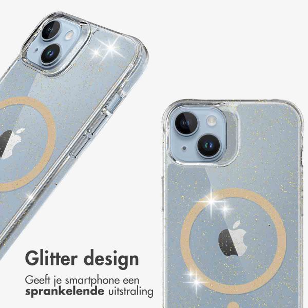 imoshion Clear Glitter Backcover met MagSafe Apple iPhone 14 - Goud
