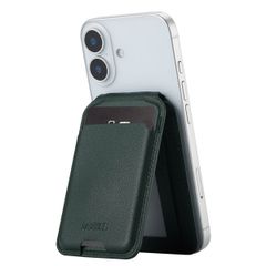 Accezz Leren Wallet met standaard - Geschikt voor MagSafe en Qi2 - Cedar Green