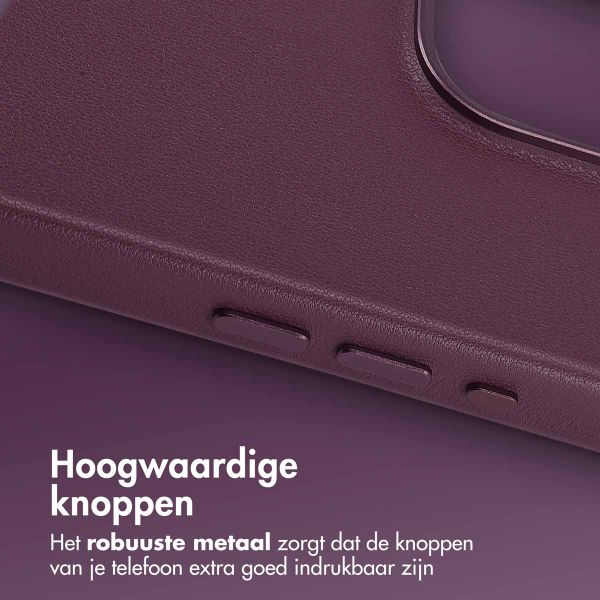 Accezz MagSafe Leather Backcover Apple iPhone 15 Pro Max - Heath Purple