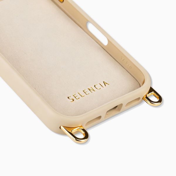 Selencia Rivièra MagSafe Backcover met afneembare haakjes Apple iPhone 17 Pro - Milky Latte
