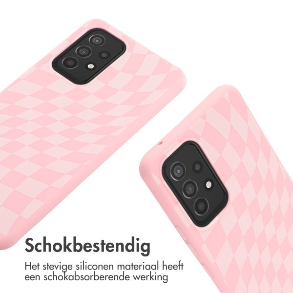 imoshion Siliconen design hoesje met koord Samsung Galaxy A53 - Retro Pink