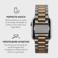 Burga Stalen bandje Apple Watch Series 1 t/m 9 / SE (38/40/41 mm) | Series 10 (42 mm) - All eyes on me - Goud en zilver