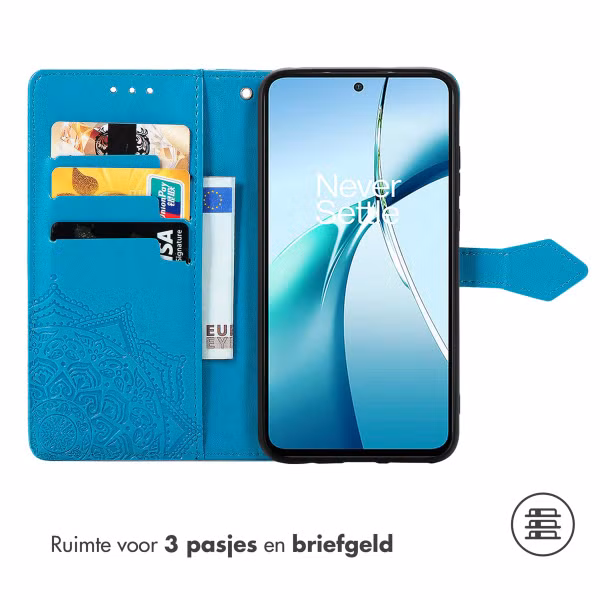 imoshion Mandala Bookcase Motorola Edge 60 Fusion - Turquoise