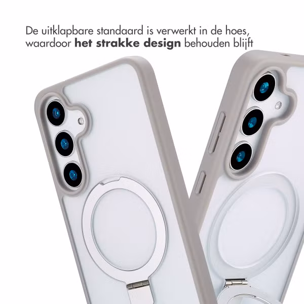 Accezz Ring Stand Backcover met MagSafe Samsung Galaxy S25 Plus - Grijs