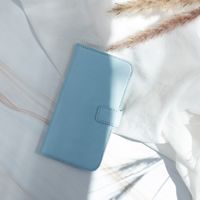 Selencia Echt Lederen Bookcase Apple iPhone Xr - Lichtblauw