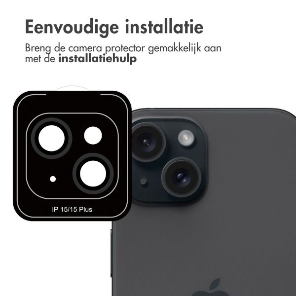 imoshion 2 Pack Camera lens protector Apple iPhone 15 / 15 Plus - Black