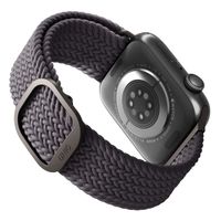 Uniq Aspen Braided bandje Apple Watch Series 1 t/m 9 / SE (38/40/41 mm) | Series 10 / 11 (42 mm) - Granite Grey