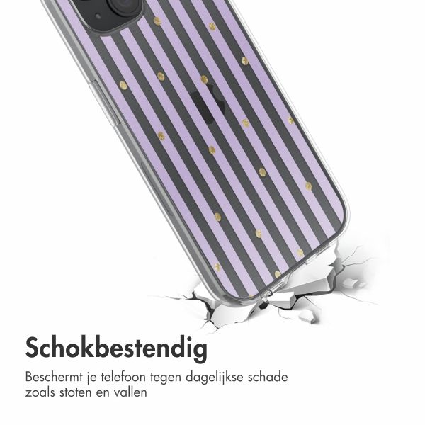 imoshion  Design hoesje iPhone 15 - Sparkle Lines Lavender