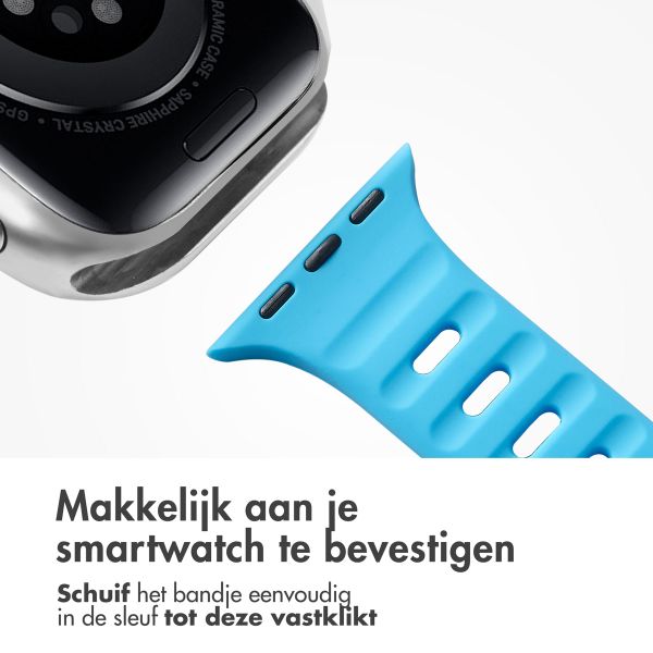 imoshion Active Sport siliconenbandje Apple Watch Series 1 t/m 9 / SE (38/40/41 mm) | Series 10 (42 mm) - Blauw