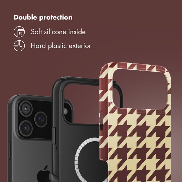Selencia Vivid Back Cover with MagSafe Apple iPhone 17 Pro - Pied-de-Poule