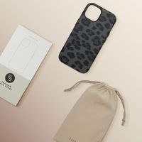 Selencia Sabi Back Cover Panther Print with MagSafe Apple iPhone 15 - Midnight Black