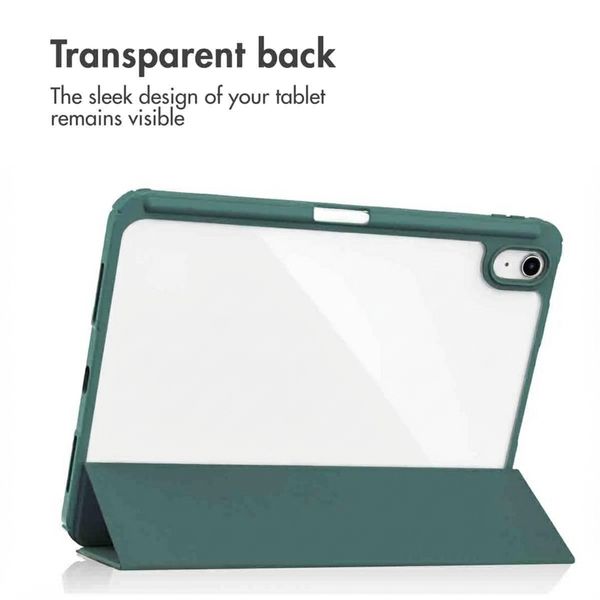imoshion Trifold Hard Case Book Cover Apple iPad 11 (2025) 11 inch A16 / iPad 10 (2022) 10.9 inch - Green