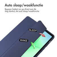 imoshion Trifold Hardcase Bookcase Samsung Galaxy Tab A11 Plus - Donkerblauw