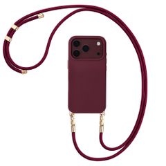Selencia Universeel Telefoonkoord met 2 haken - verstelbaar - Bold Burgundy