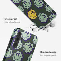 Selencia Vivid Backcover Samsung Galaxy A55 - Wavy Smiley Green