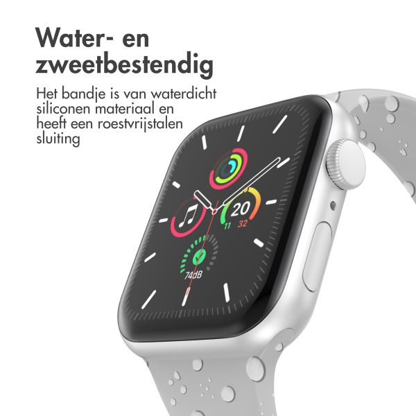 imoshion Siliconen⁺ bandje Apple Watch Series 1 t/m 11 / SE / Ultra (44/45/46/49 mm) - Maat M/L - Fog