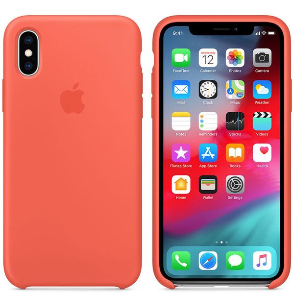 Apple Silicone Backcover Apple iPhone Xs / X - Nectarine