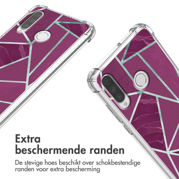 imoshion Design hoesje met koord Huawei P30 Lite - Bordeaux Graphic