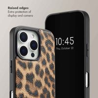 Selencia Nova Phone Case with Cord and Card Holder Apple iPhone 16 Pro Max - Leopard