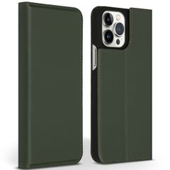 Accezz Premium Leather Slim Bookcase Apple iPhone 13 Pro Max - Groen