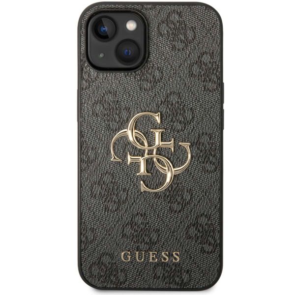 Guess 4G Metal Logo Backcover iPhone 14 - Grijs