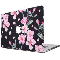 imoshion Design Laptop Cover MacBook Pro 14 inch (2021 / 2023 M3 chip / 2024 M4 chip) - A2442 / A2779 / A2918 / A3112 / A3185 / A3401 - Blossom Watercolor Black