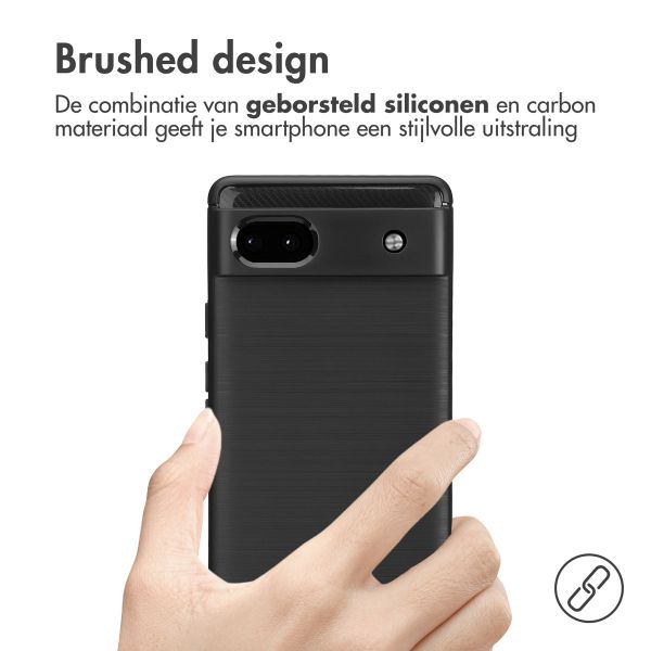 imoshion Brushed Backcover Google Pixel 6a - Zwart