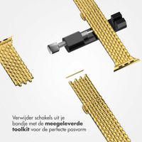 Selencia Stalen draak band Apple Watch Series 1 t/m 9 / SE (38/40/41 mm) | Series 10 (42 mm) - Goud