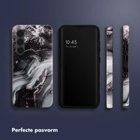 Selencia Vivid Backcover Samsung Galaxy S24 - Chic Marble Black