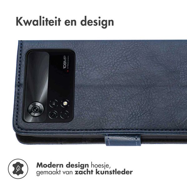 imoshion Luxe Bookcase Xiaomi Poco X4 Pro 5G - Donkerblauw