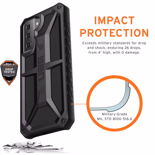 UAG Monarch Backcover Samsung Galaxy S21 Plus - Zwart