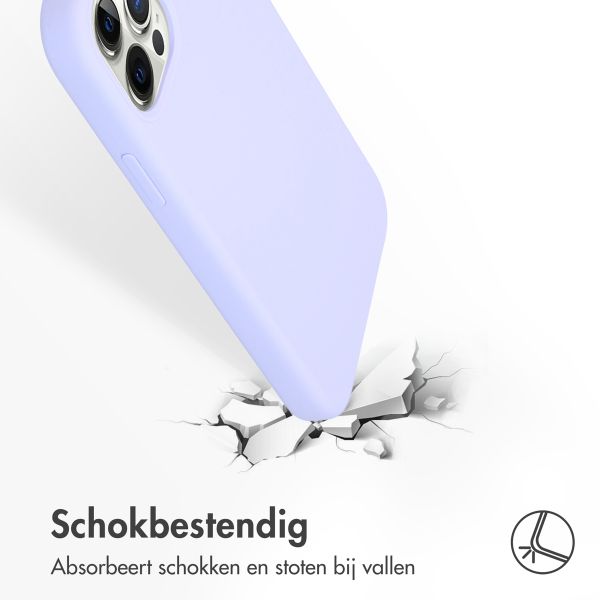 Accezz Liquid Silicone Backcover Apple iPhone 12 (Pro) - Paars