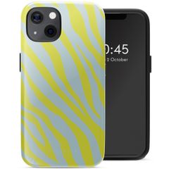 Selencia Vivid Backcover met MagSafe Apple iPhone 13 - Zebra Winter Sky Titanium Yellow