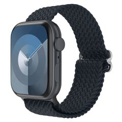 imoshion Nylon geweven bandje Apple Watch Series 1 t/m 9 / SE (38/40/41 mm) | Series 10 (42 mm) - Donkergrijs