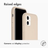 Accezz Liquid Silicone Back Cover Apple iPhone 11 - Stone