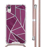 imoshion Design hoesje met koord Apple iPhone Xr - Bordeaux Graphic