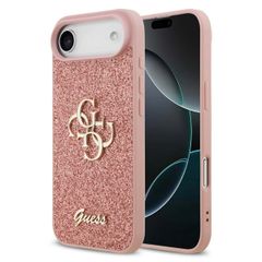 Guess 4G Metal Logo Glitter Backcover Apple iPhone Air - Roze
