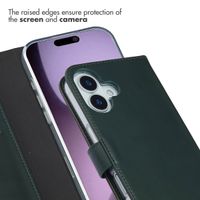 Selencia Genuine Leather Book Case Apple iPhone 17 - Green