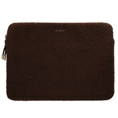Selencia Teddy Laptop hoes 15-16 inch - Laptopsleeve - Choco Brown